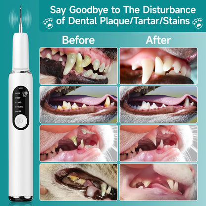 Pet Use Ultrasonic Tooth Cleaner Dog Cat Dental Scaler for Tartar Removal Teeth Cleaning Tool with Sonic Technolog