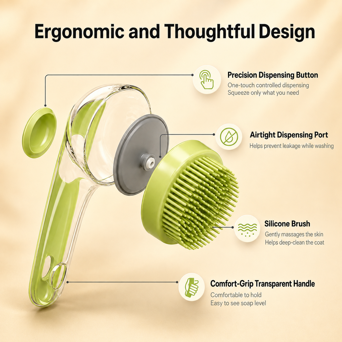 Hero Soap Dispensing Bath Brush