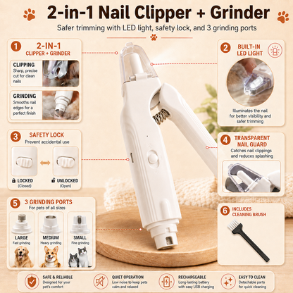 Hero 2-in-1 LED Nail Clipper + Grinder
